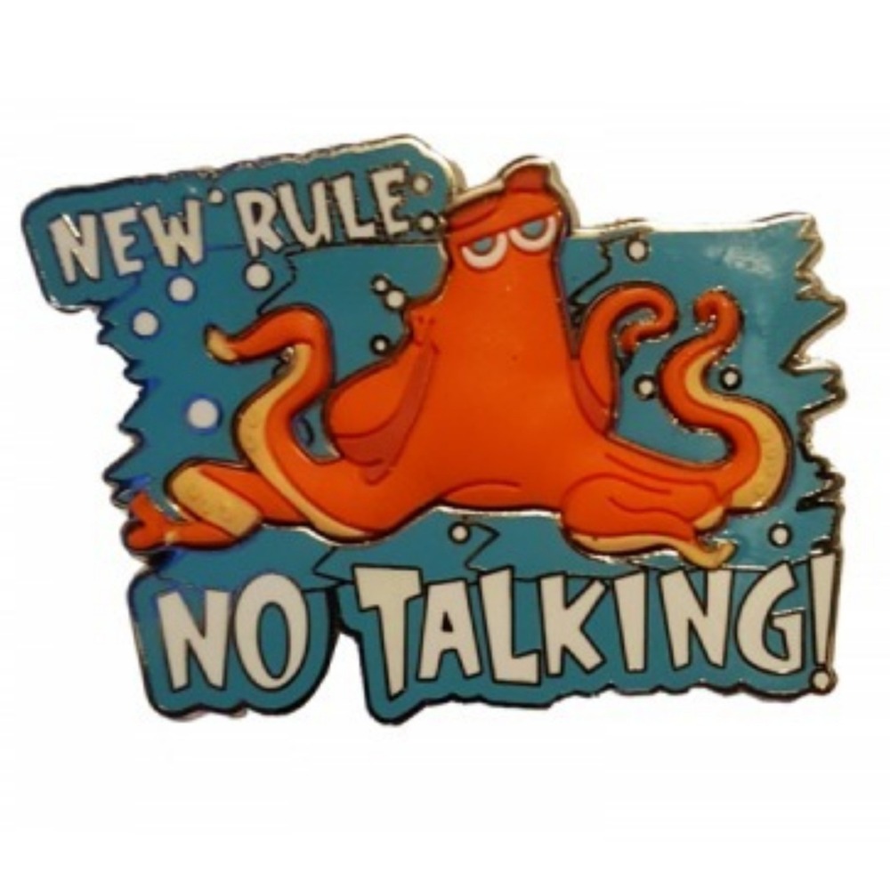 Disney Pin Finding Dory Hank New Rule No Talking Movie Septopus Free-D 116104